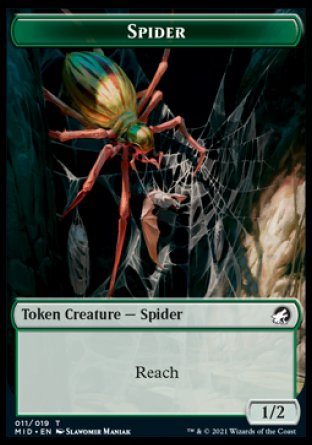 Spider Token [Innistrad: Midnight Hunt Tokens] | Card Citadel