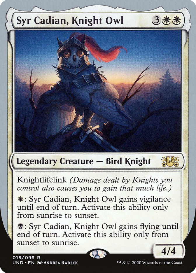 Syr Cadian, Knight Owl [Unsanctioned] | Card Citadel