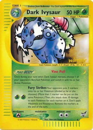 Dark Ivysaur (6) (Winner) (Jumbo Card) [Best of Promos] | Card Citadel