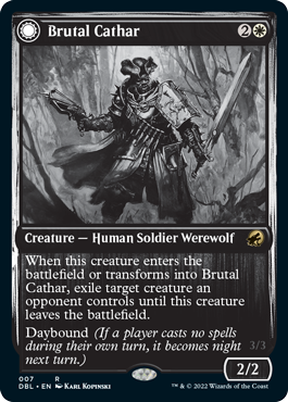 Brutal Cathar // Moonrage Brute [Innistrad: Double Feature] | Card Citadel