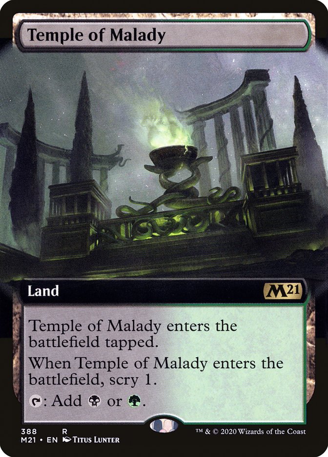 Temple of Malady (Extended Art) [Core Set 2021] | Card Citadel