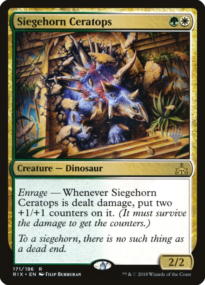 Siegehorn Ceratops [Rivals of Ixalan Promos] | Card Citadel