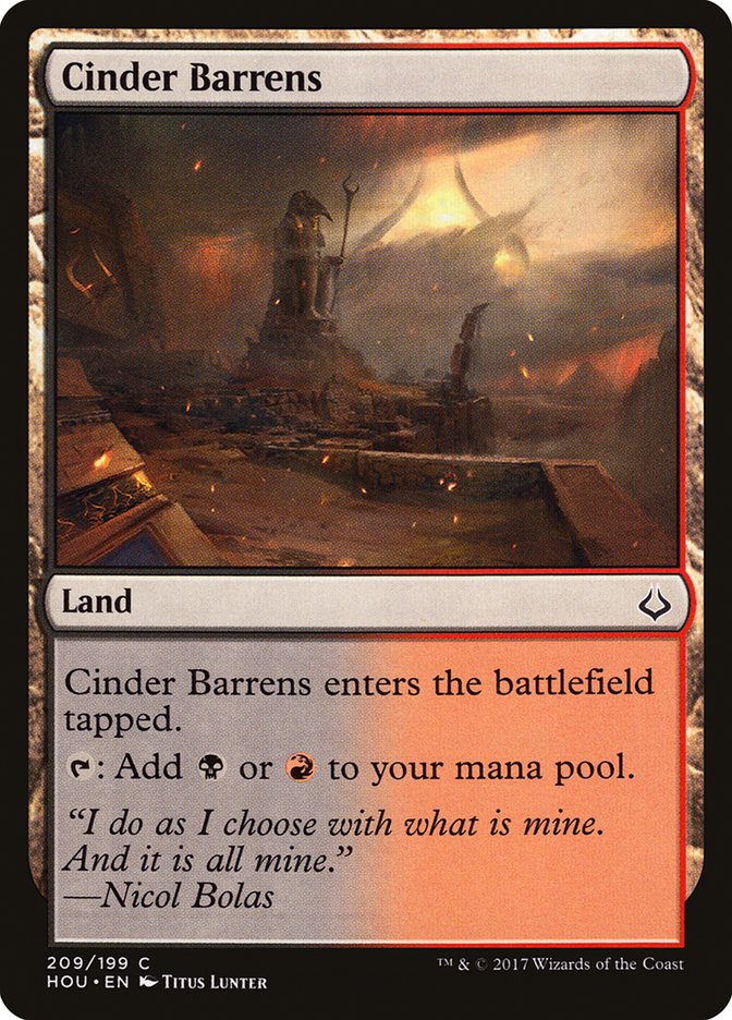 Cinder Barrens [Hour of Devastation] | Card Citadel