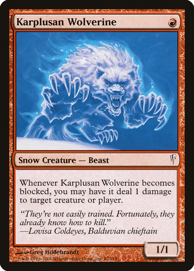 Karplusan Wolverine [Coldsnap] | Card Citadel