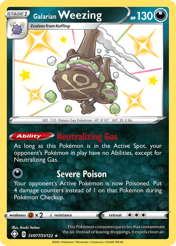 Galarian Weezing (SV077/SV122) [Sword & Shield: Shining Fates] | Card Citadel