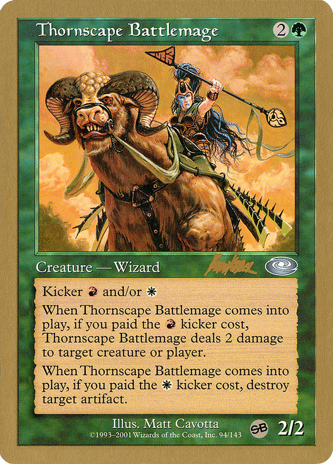Thornscape Battlemage (Brian Kibler) (SB) [World Championship Decks 2002] | Card Citadel