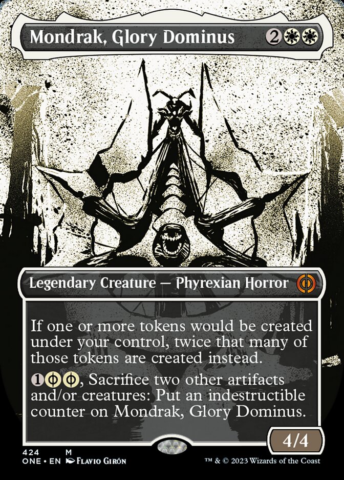 Mondrak, Glory Dominus (Borderless Ichor Step-and-Compleat Foil) [Phyrexia: All Will Be One] | Card Citadel