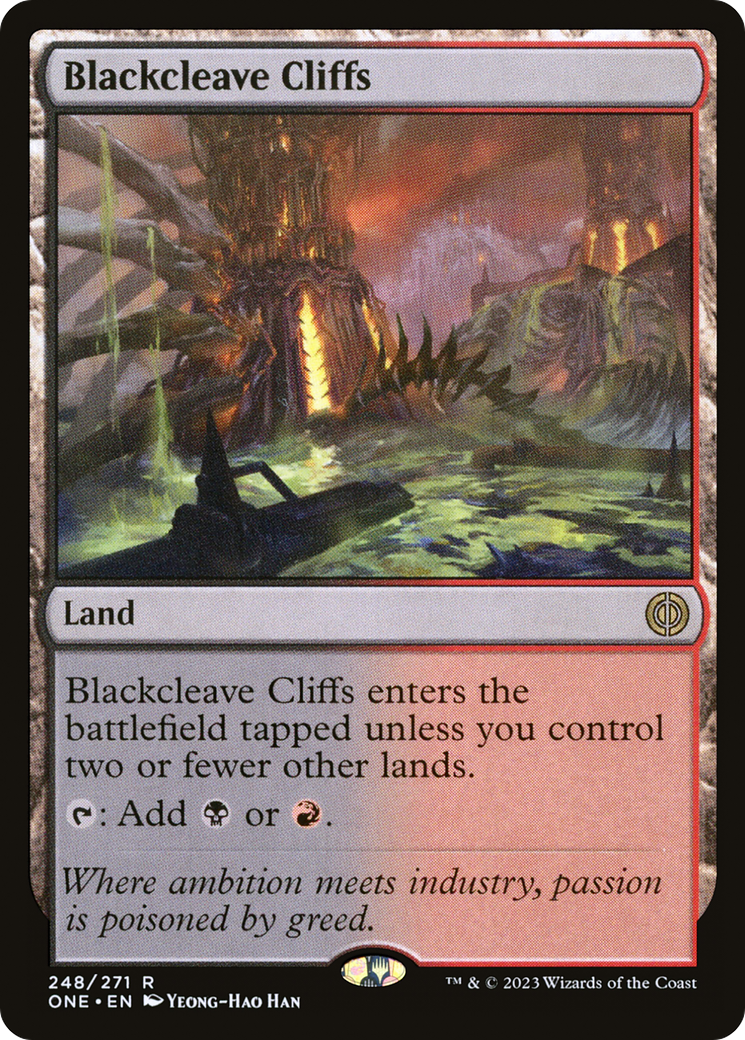 Blackcleave Cliffs [Phyrexia: All Will Be One] | Card Citadel