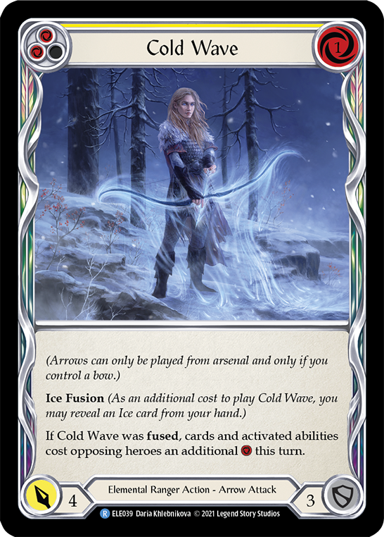 Cold Wave (Yellow) [ELE039] (Tales of Aria)  1st Edition Normal | Card Citadel