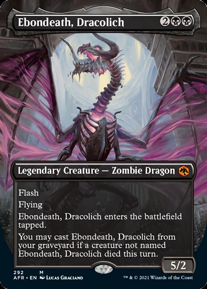 Ebondeath, Dracolich (Extended) [Dungeons & Dragons: Adventures in the Forgotten Realms] | Card Citadel