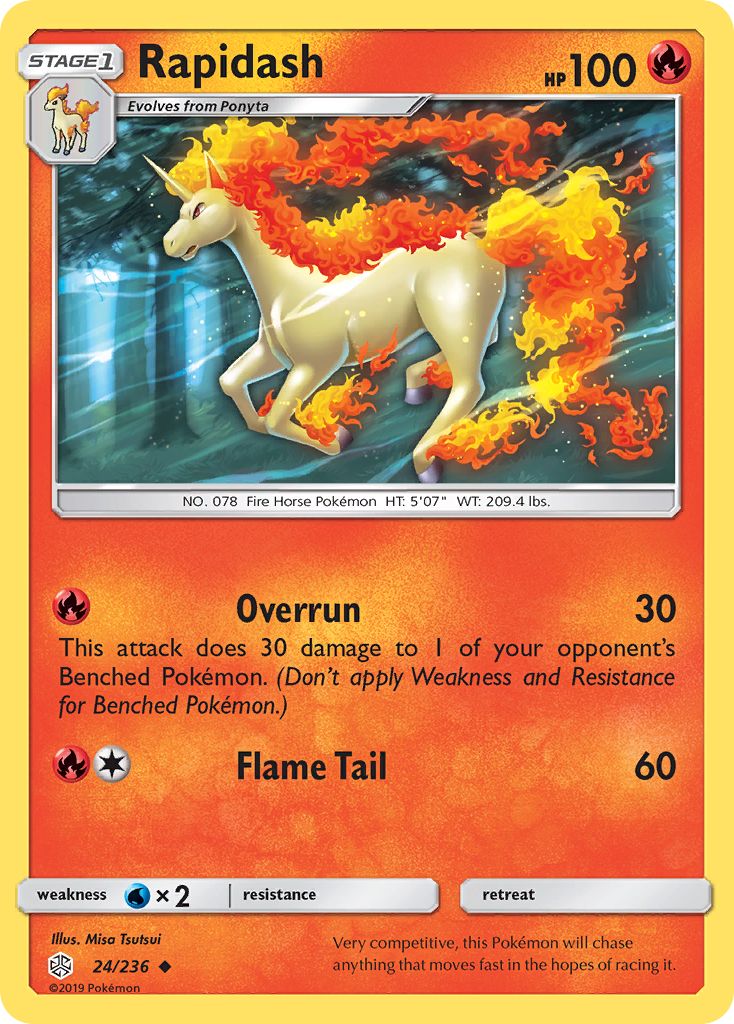 Rapidash (24/236) [Sun & Moon: Cosmic Eclipse] | Card Citadel