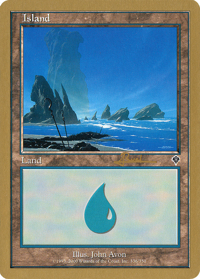 Island (ar336) (Antoine Ruel) [World Championship Decks 2001] | Card Citadel