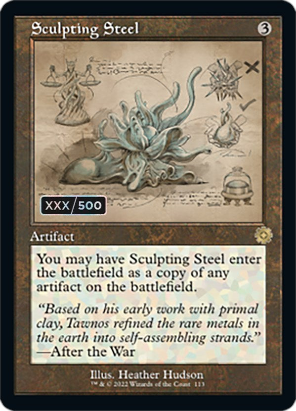 Sculpting Steel (Retro Schematic) (Serial Numbered) [The Brothers' War Retro Artifacts] | Card Citadel