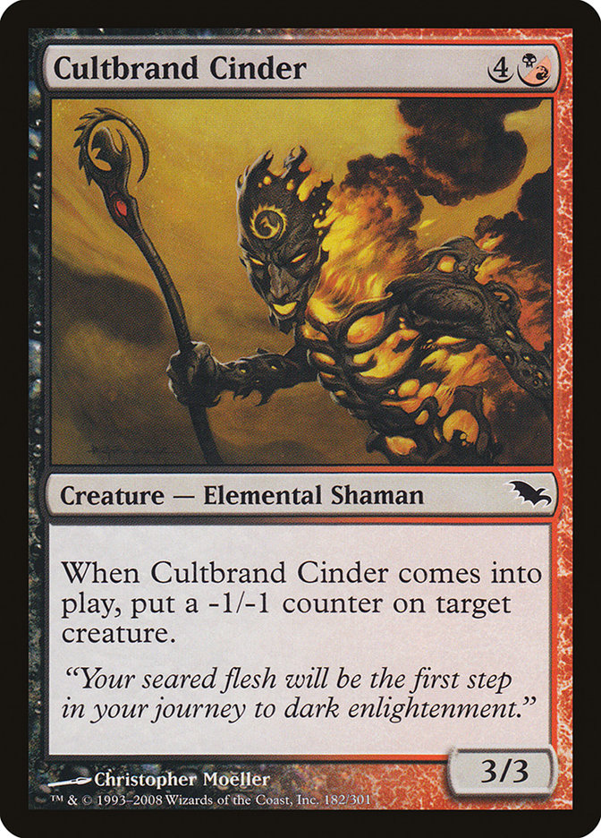 Cultbrand Cinder [Shadowmoor] | Card Citadel