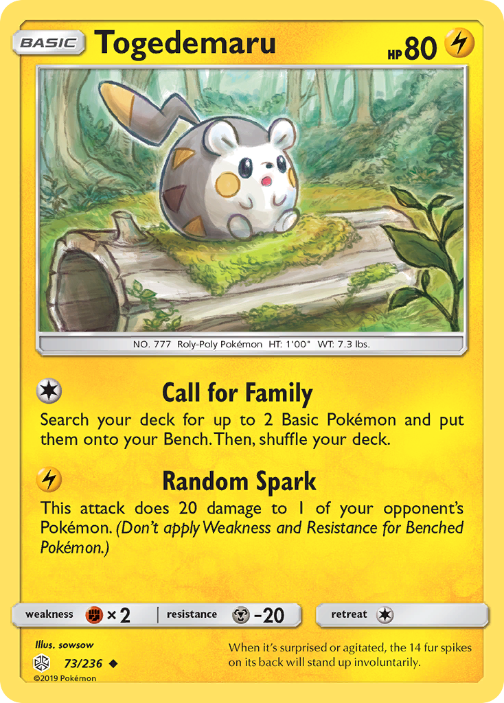 Togedemaru (73/236) [Sun & Moon: Cosmic Eclipse] | Card Citadel