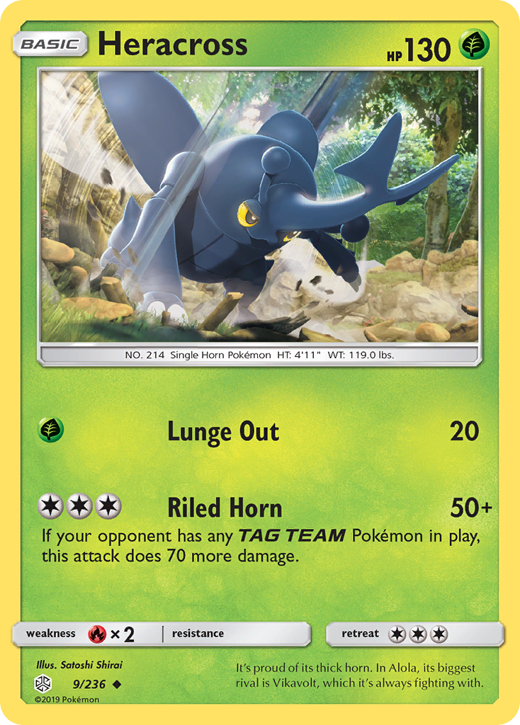 Heracross (9/236) [Sun & Moon: Cosmic Eclipse] | Card Citadel