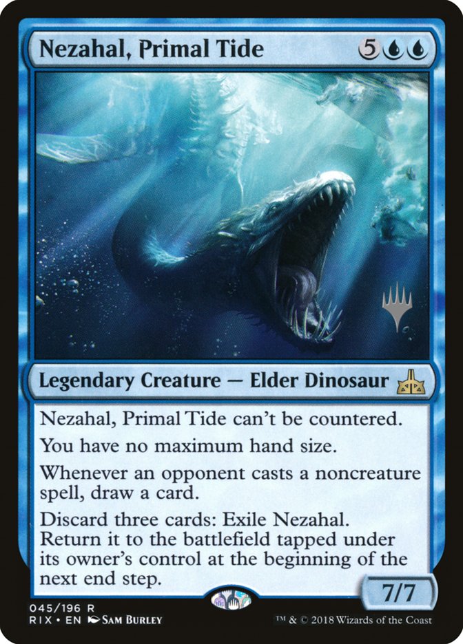 Nezahal, Primal Tide [Rivals of Ixalan Promos] | Card Citadel