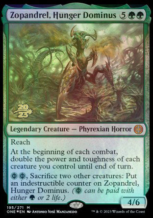 Zopandrel, Hunger Dominus [Phyrexia: All Will Be One Prerelease Promos] | Card Citadel