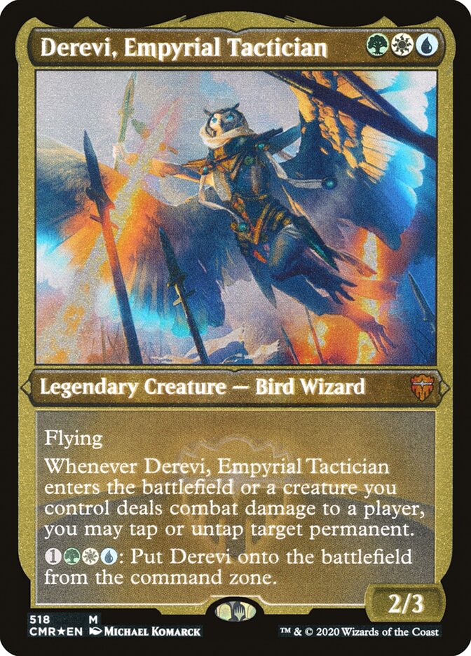 Derevi, Empyrial Tactician (Foil Etched) [Commander Legends] | Card Citadel