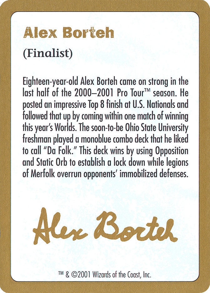Alex Borteh Bio [World Championship Decks 2001] | Card Citadel