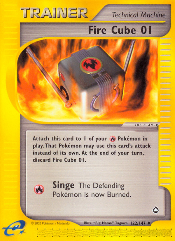 Fire Cube 01 (122/147) [Aquapolis] | Card Citadel