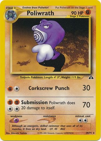 Poliwrath (28/75) [Neo Discovery Unlimited] | Card Citadel