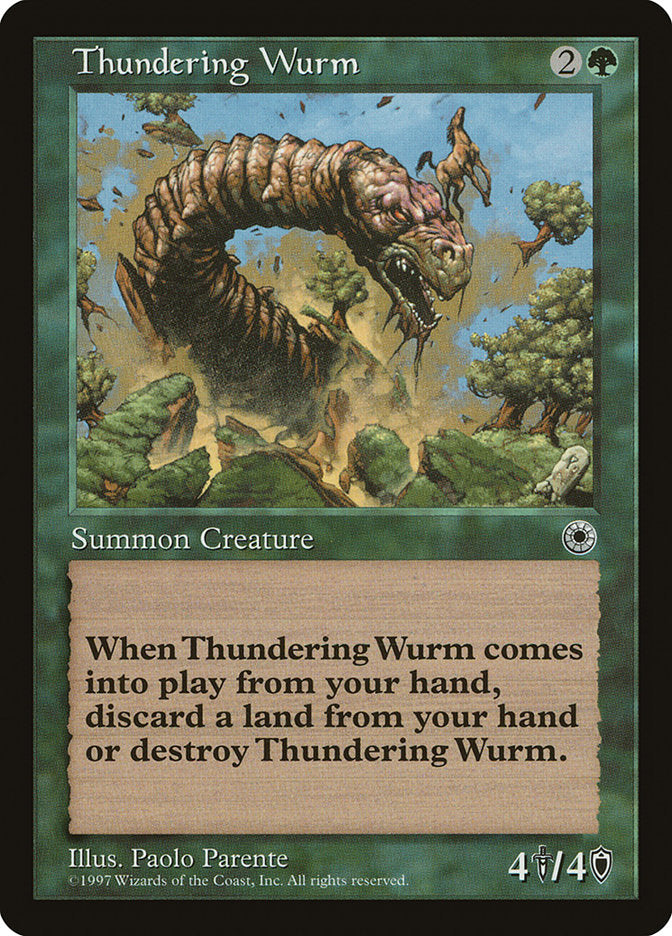 Thundering Wurm [Portal] | Card Citadel