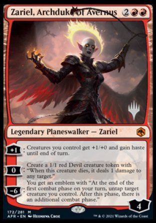Zariel, Archduke of Avernus (Promo Pack) [Dungeons & Dragons: Adventures in the Forgotten Realms Promos] | Card Citadel