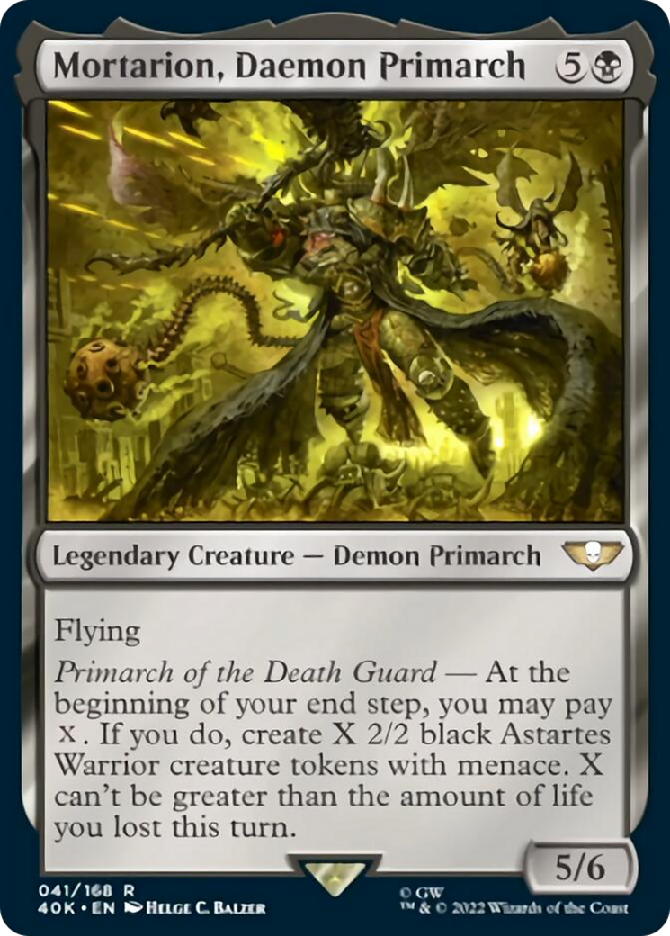 Mortarion, Daemon Primarch (Surge Foil) [Universes Beyond: Warhammer 40,000] | Card Citadel