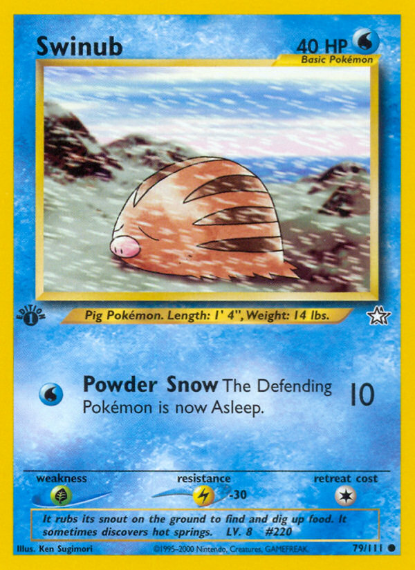 Swinub (79/111) [Neo Genesis 1st Edition] | Card Citadel