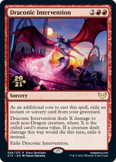 Draconic Intervention [Strixhaven: School of Mages Prerelease Promos] | Card Citadel