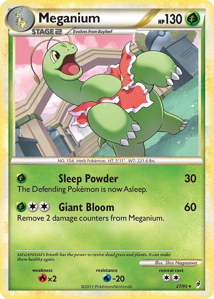 Meganium (27/95) [HeartGold & SoulSilver: Call of Legends] | Card Citadel