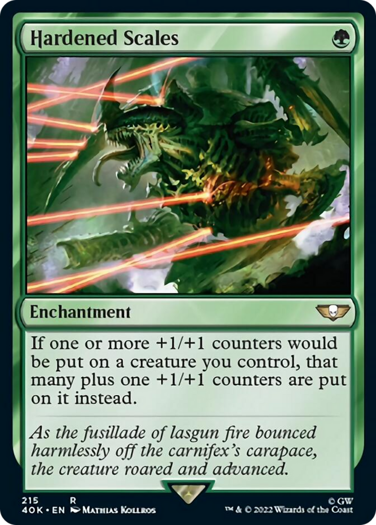 Hardened Scales (Surge Foil) [Universes Beyond: Warhammer 40,000] | Card Citadel