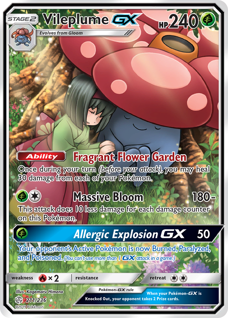 Vileplume GX (211/236) [Sun & Moon: Cosmic Eclipse] | Card Citadel