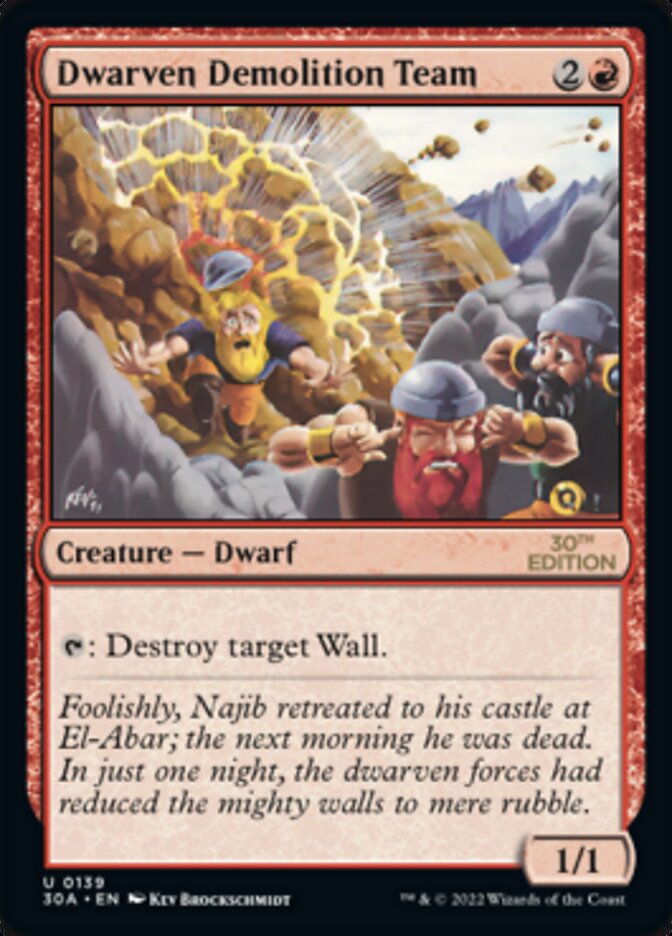 Dwarven Demolition Team [30th Anniversary Edition] | Card Citadel