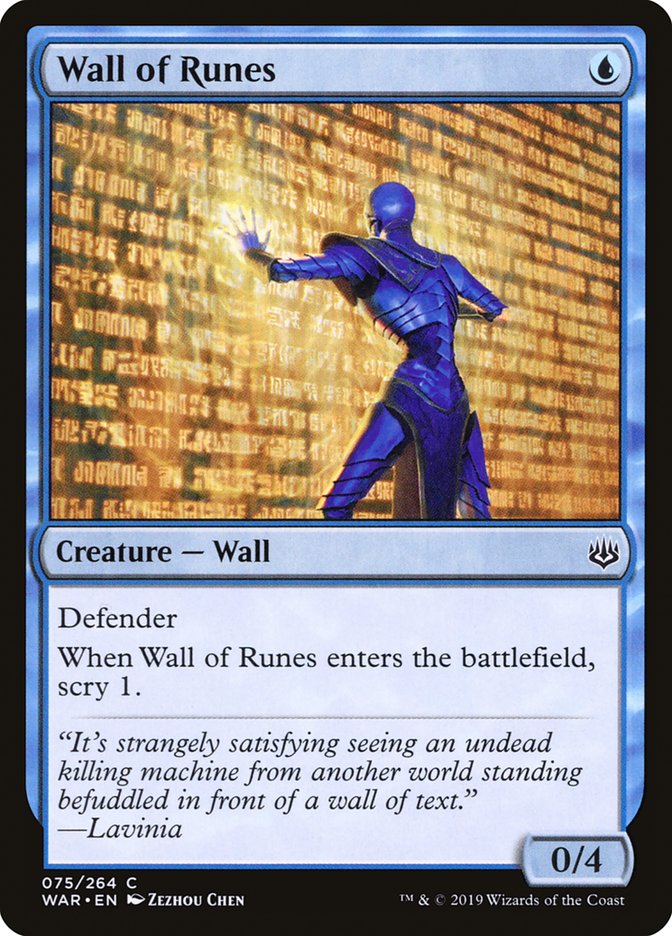 Wall of Runes [War of the Spark] | Card Citadel