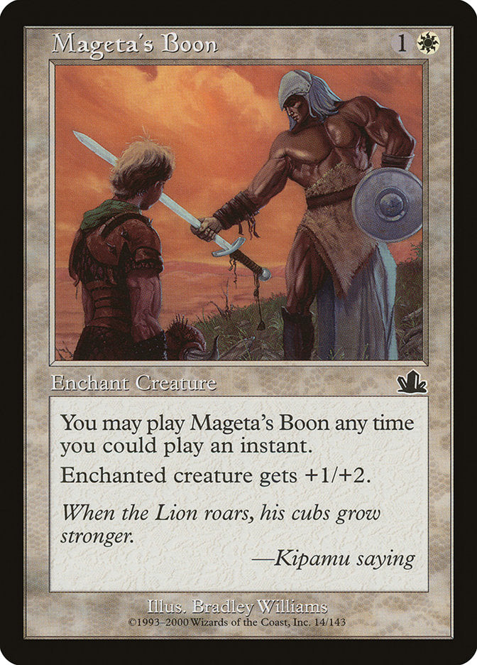 Mageta's Boon [Prophecy] | Card Citadel