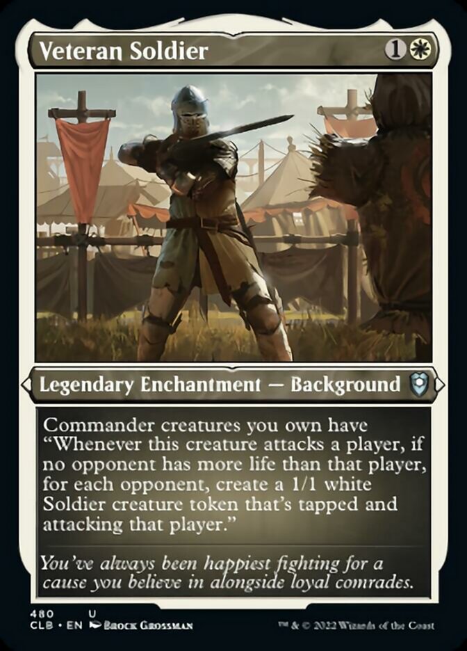 Veteran Soldier (Foil Etched) [Commander Legends: Battle for Baldur's Gate] | Card Citadel