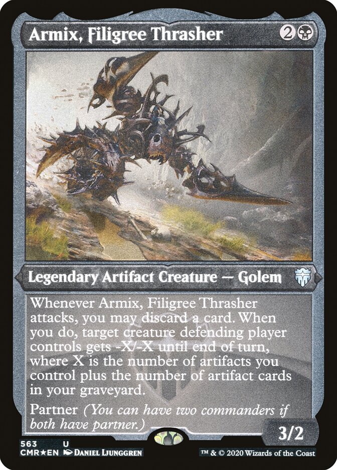 Armix, Filigree Thrasher (Foil Etched) [Commander Legends] | Card Citadel