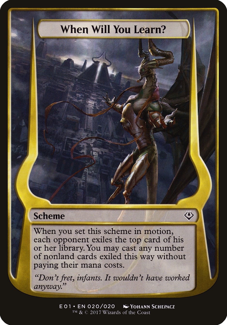 When Will You Learn? [Archenemy: Nicol Bolas Schemes] | Card Citadel