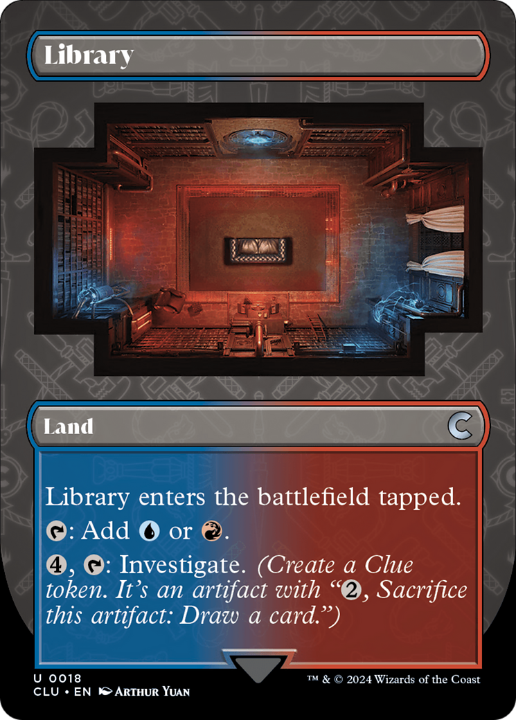 Library (Borderless) [Ravnica: Clue Edition] | Card Citadel