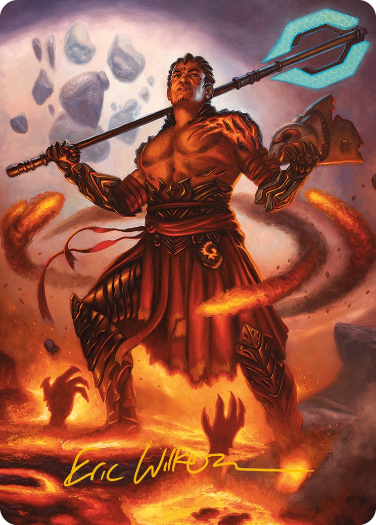 Koth, Fire of Resistance Art Card (Gold-Stamped Signature) [Phyrexia: All Will Be One Art Series] | Card Citadel