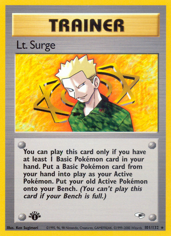 Lt. Surge (101/132) [Gym Heroes 1st Edition] | Card Citadel