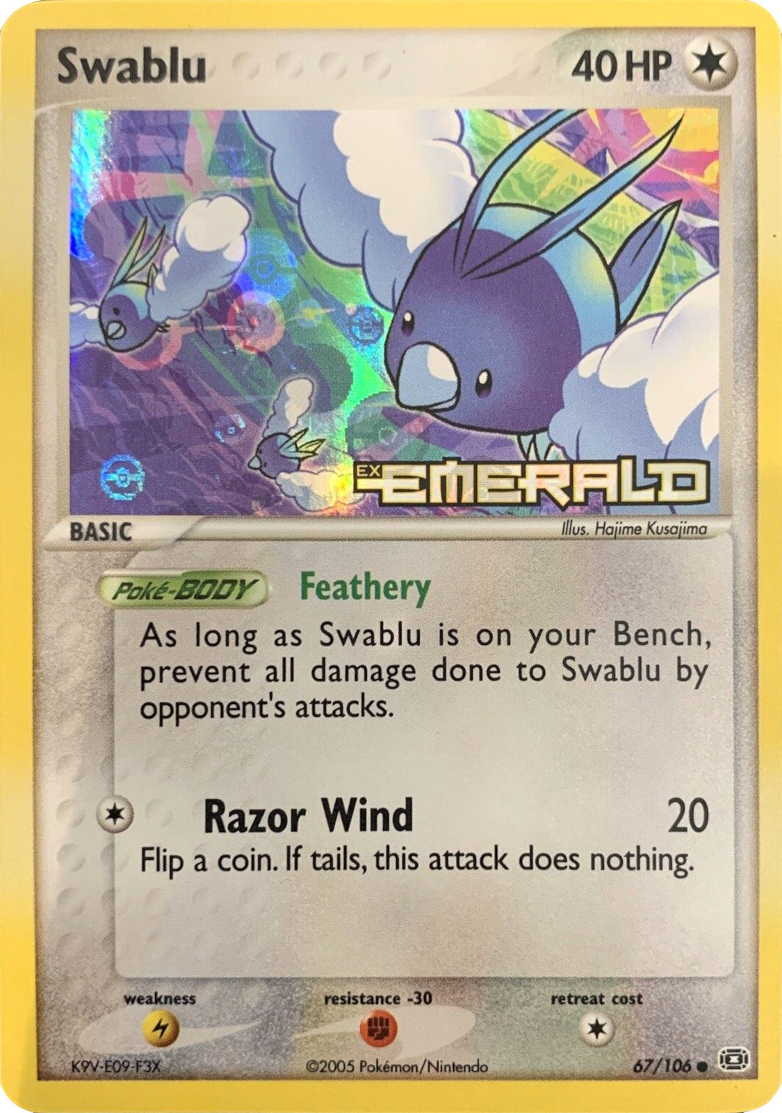 Swablu (67/106) (Stamped) [EX: Emerald] | Card Citadel