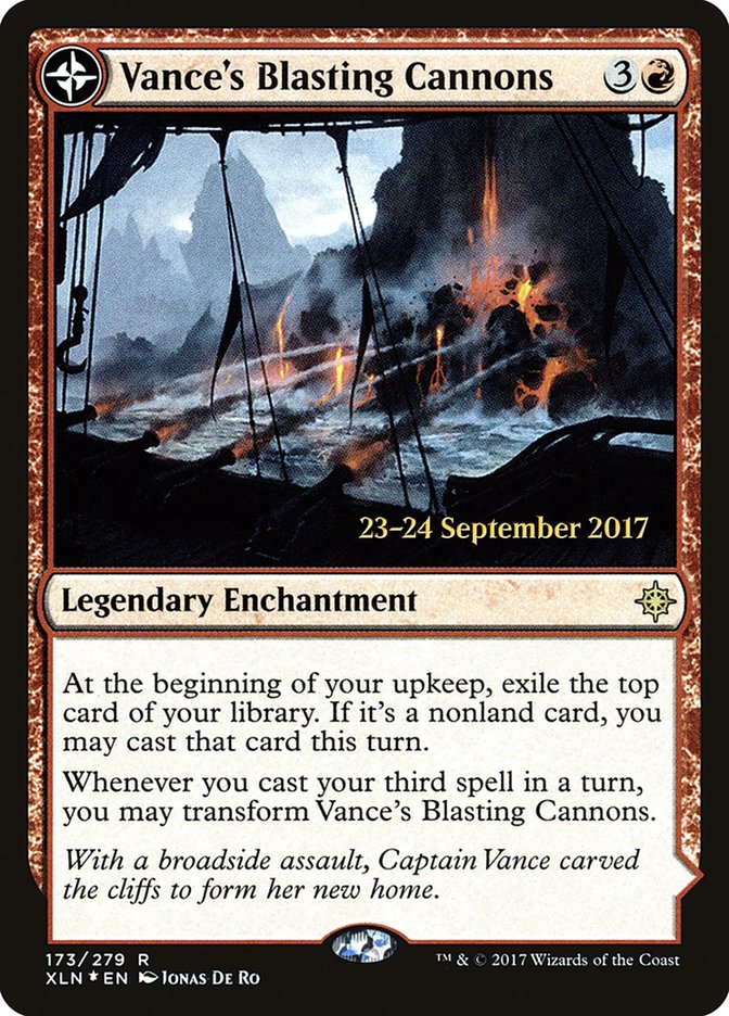 Vance's Blasting Cannons // Spitfire Bastion  [Ixalan Prerelease Promos] | Card Citadel