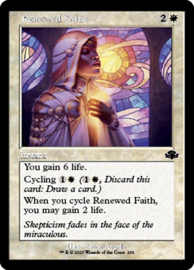 Renewed Faith (Retro) [Dominaria Remastered] | Card Citadel