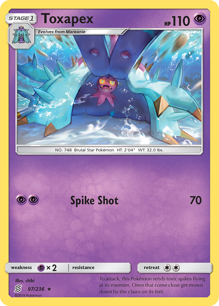 Toxapex (97/236) [Sun & Moon: Unified Minds] | Card Citadel