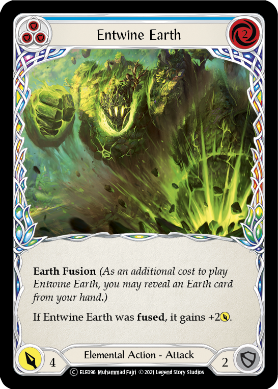 Entwine Earth (Blue) [U-ELE096] Unlimited Rainbow Foil | Card Citadel