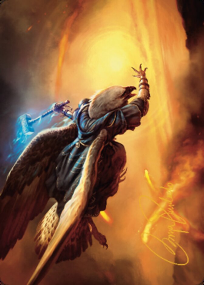 Battlewing Mystic Art Card (Gold-Stamped Signature) [Dominaria United Art Series] | Card Citadel