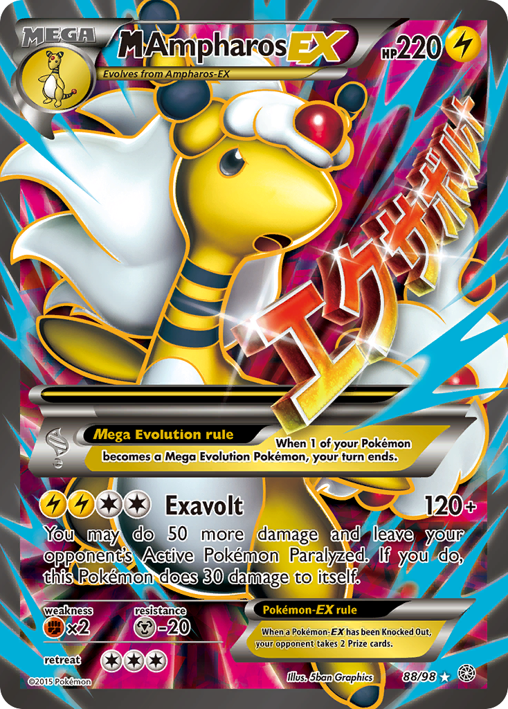 M Ampharos EX (88/98) [XY: Ancient Origins] | Card Citadel